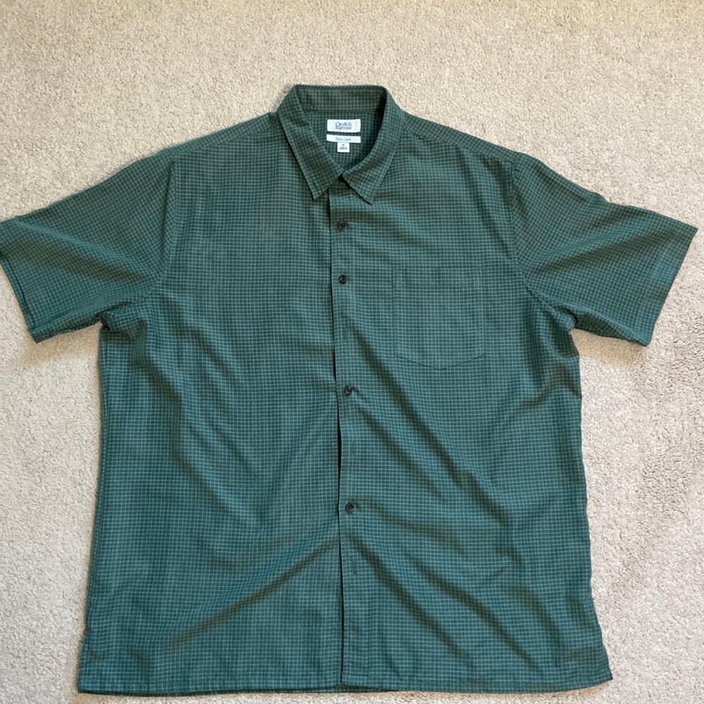 Men’s croft and barrow easy care short sleeve dress shirt extra-large